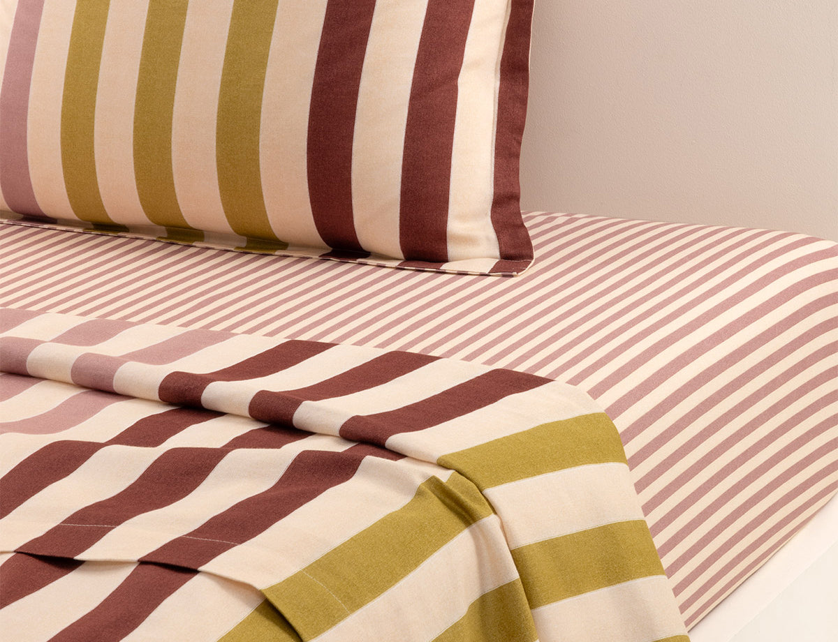 Housse de couette ANTONIO 140x200 marron en coton | Leroy Merlin
