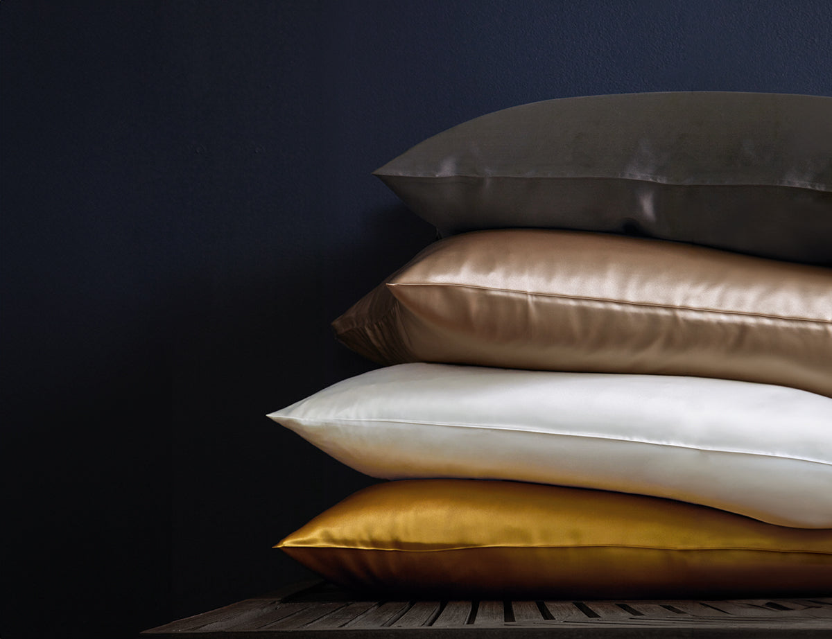 Lot de 2 taies d'oreiller 63x63 cm satin de coton Lot de 2 taies d'oreiller 63x63 cm satin de coton