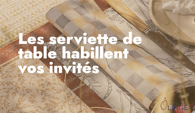 LES SERVIETTES DE TABLE HABILLENT VOS INVITÉS