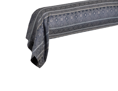 Taie de traversin Satin jacquard - ALLEGRO Bleu Corinthe