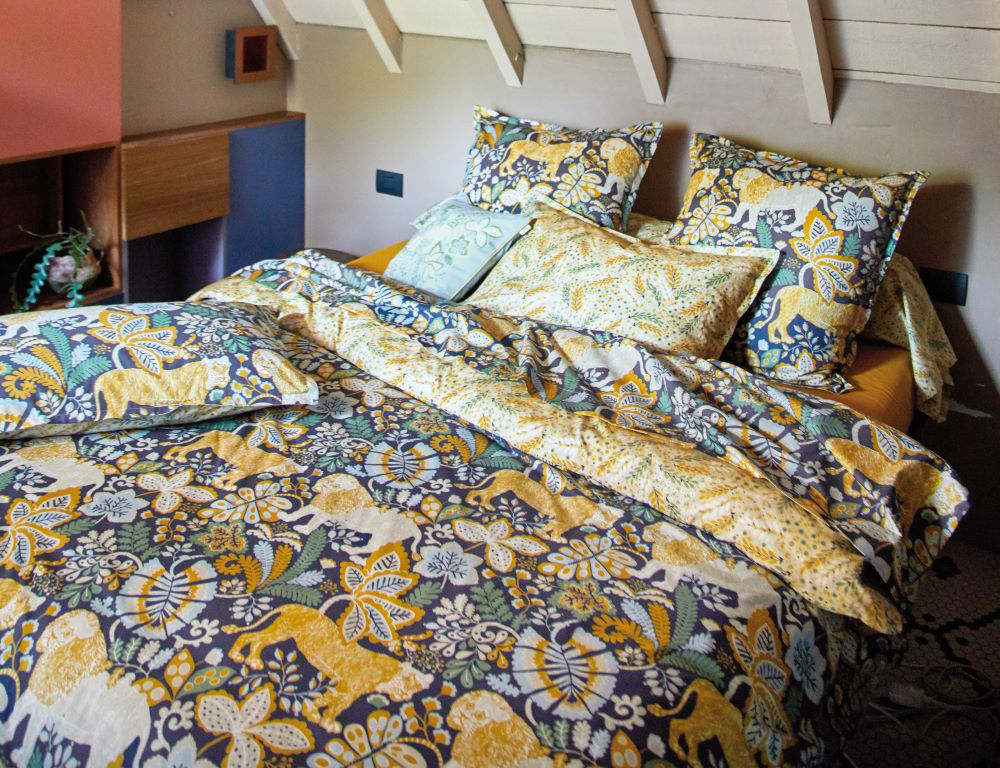 Housse De Couette 240x260 Cm Motif Forêt - Parure De Lit Adulte Polycoton Douce - Avec 2 Taies D'oreiller 65x65 Cm - Lavable Machine