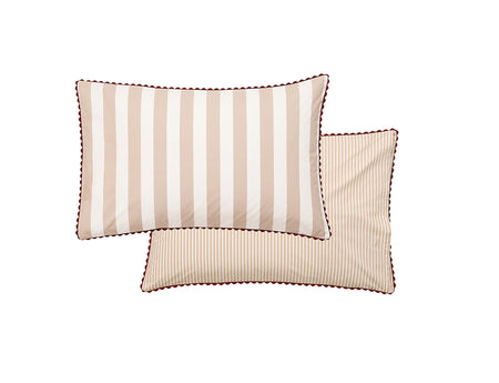 Taie d'oreiller Percale Imprimée - BELLA VITA Chanvre