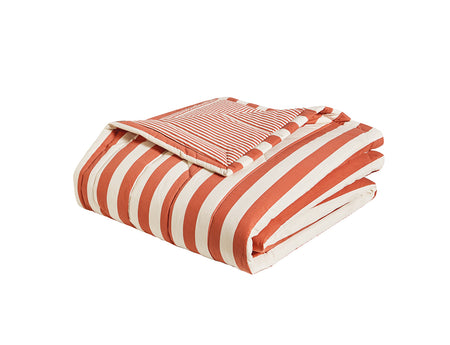 Couvre Lit Matelassé Percale Imprimé - BELLA VITA Terra Cota