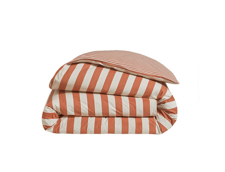 Housse de couette Percale imprimée - BELLA VITA Terra Cota