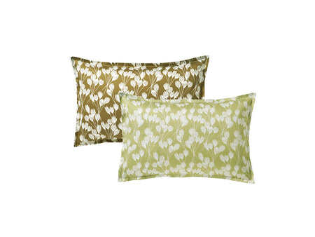 Taie d'oreiller Satin de coton - ENVOLÉE Kaki