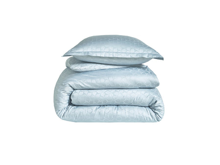 Housse de couette Satin Jacquard - ÉOLE Glacier