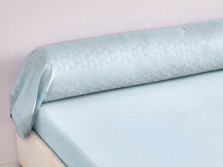 Taie de traversin Satin Jacquard - ÉOLE Glacier