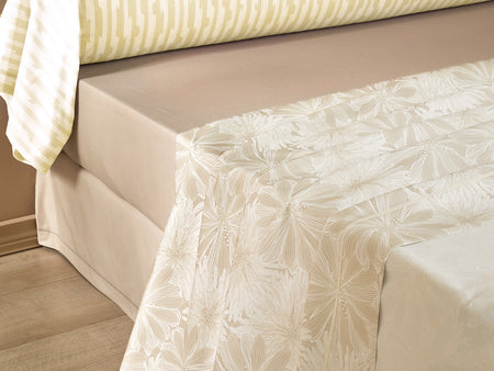 Drap plat Percale de coton - SÉRÉNITÉ Sable