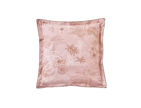 Taie d'oreiller Percale de coton - CARNET DE VOYAGE Rose thé