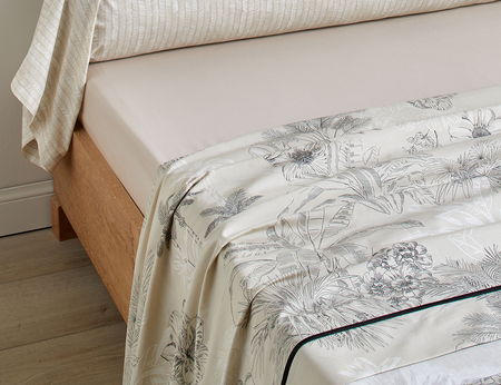 Drap plat Percale de coton - CARNET DE VOYAGE Sable