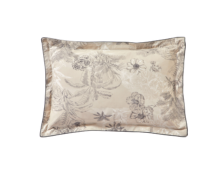 Taie d'oreiller Percale de coton - CARNET DE VOYAGE Sable