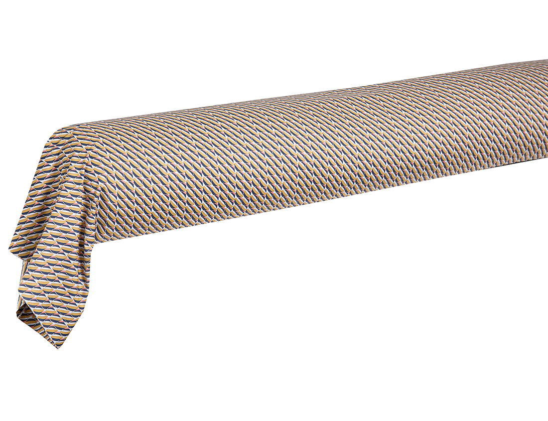 Traversin Luxe Anti-Acarien 90cm Soleil D'Ocre - Polyester Blanc Pour Lit 1 Place