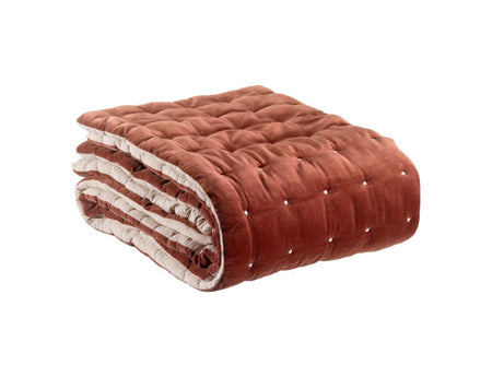 Plaid Coton - ELISE POINTS NOUÉS Tabac
