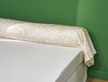 Taie de traversin Satin imprimé - EUPHORIA Emeraude