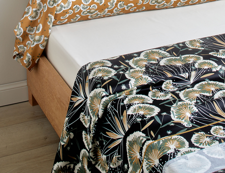 Drap plat Satin de coton - FLOREA Ambre