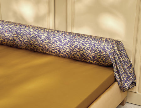 Taie de traversin Satin de coton - GAIA Ocre