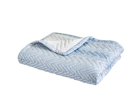 Couvre Lit Matelassé Satin - GRAVITY Bleu Céleste