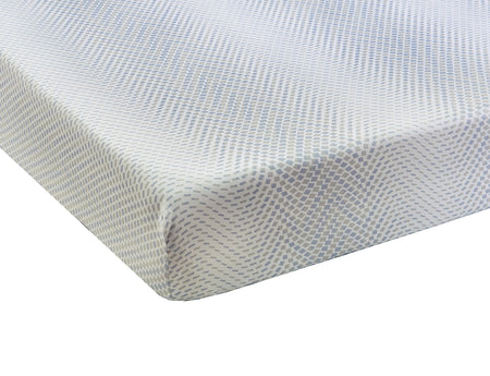 Drap housse Satin de coton - GRAVITY Bleu Céleste