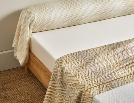 Drap plat Satin de coton - GRAVITY Dune