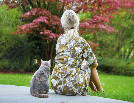 Déshabillé Satin de coton - IMPERIAL Olive