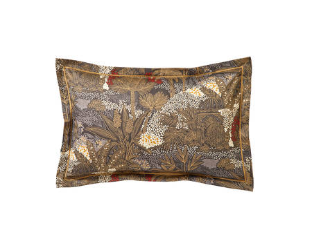Taie d'oreiller Satin de coton - JARDINS DE BABYLONE Indigo