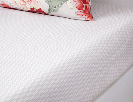 Drap-housse Satin de coton - PEONY Rouge