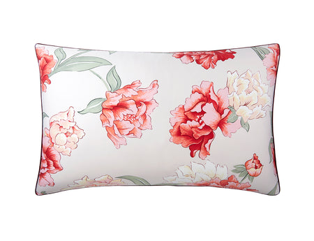 Taie d'oreiller Satin de coton - PEONY Rouge