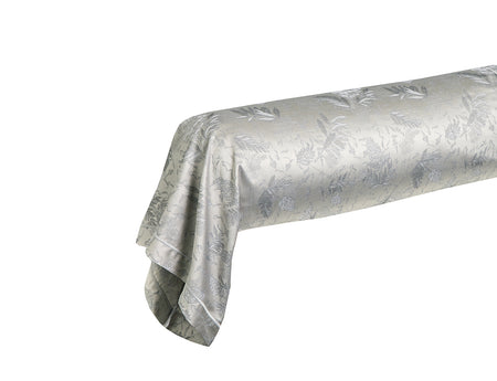 Taie de traversin Satin Jacquard - LUPINS Argenté