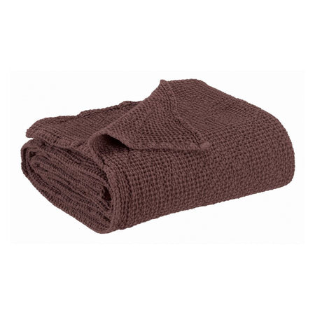 Plaid Nid d'abeille coton recyclé - MAIA Ebene
