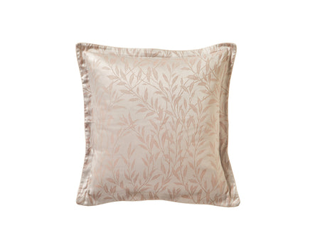 Taie d'oreiller satin jacquard - OSIER Poudre