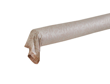 Taie de traversin satin jacquard - OSIER Poudre
