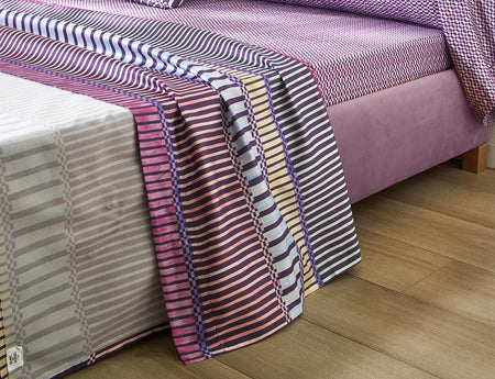 Drap plat Satin imprimé - PORTOFINO Ultraviolet