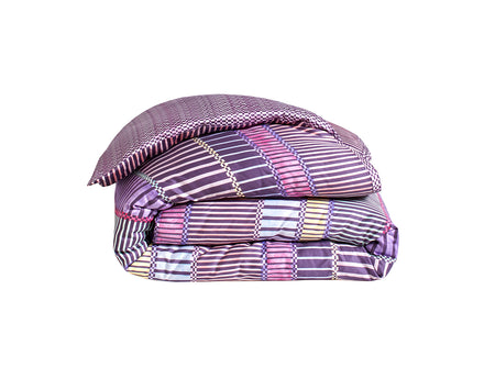 Housse de couette Satin imprimé - PORTOFINO Ultraviolet