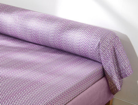 Taie de traversin Satin imprimé - PORTOFINO Ultraviolet