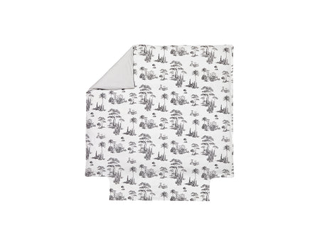 Housse de couette Percale de coton - PROMENADE Graphite