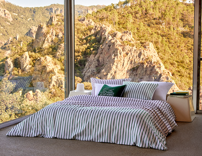 L STRIPE - Satin de coton bio