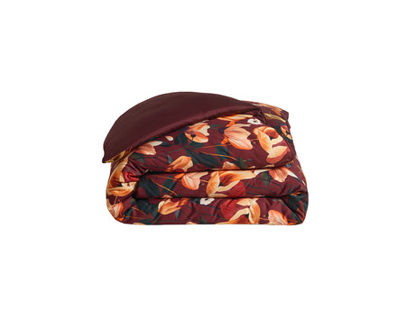 Housse de couette Satin de coton - RHAPSODIE Grenat