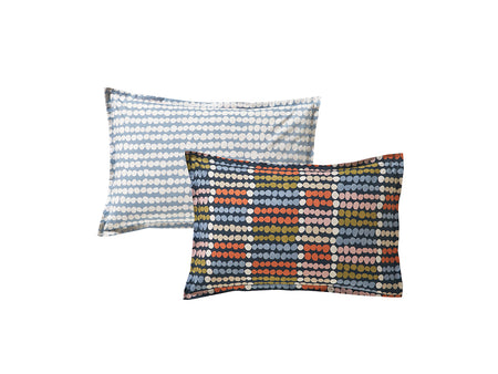 Taie d'oreiller Percale de coton - DOTS Bleu Céleste
