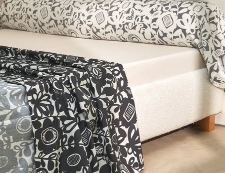 Drap plat Percale de coton - KUKKIA Graphite