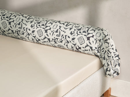 Taie de traversin Percale de coton - KUKKIA Graphite