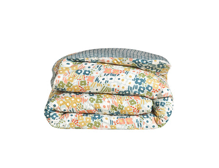 Housse de couette Percale de coton - SPRING Azur