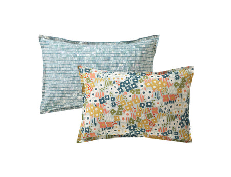 Taie d'oreiller Percale de coton - SPRING Azur