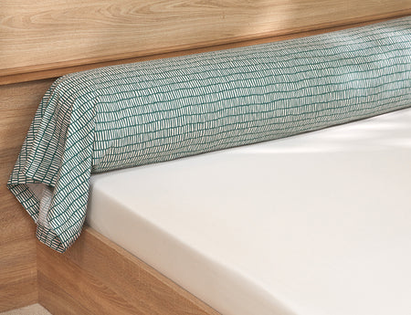 Taie de traversin Percale de coton - SPRING Azur