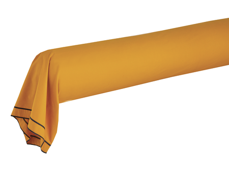 Taie de traversin Percale Bio - TANDEM Indigo/Fauve