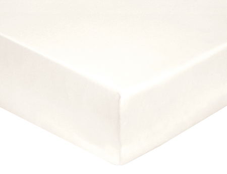 Drap housse Percale Bio - TANDEM Mousse/Neige
