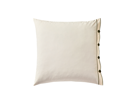 Taie d'oreiller Percale Bio - TANDEM Mousse/Neige
