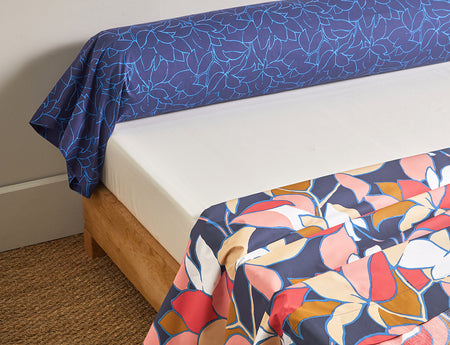 Drap plat Percale de coton - UTOPIA Cobalt