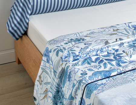 Drap plat - WATER GARDEN Bleu