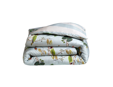 Housse de couette Satin de coton - WOODLAND Bleu Céleste