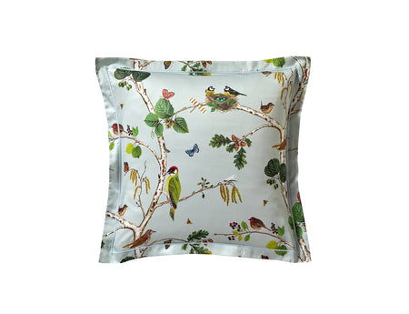 Taie d'oreiller Satin de Coton - WOODLAND Bleu Céleste